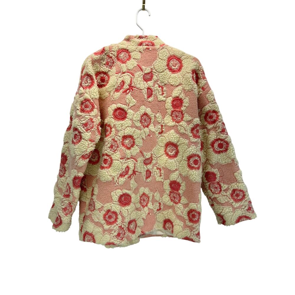 Sezane Nael Jacket in Rosewood Ecru White Pink Floral Button Front 38/Med - Picture 3 of 7